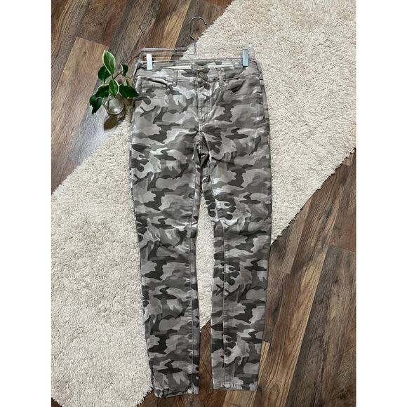 Pilcro & The Letterpress 26 Gray Military Camo Velvet High Rise Skinny Jeans - Picture 2 of 7